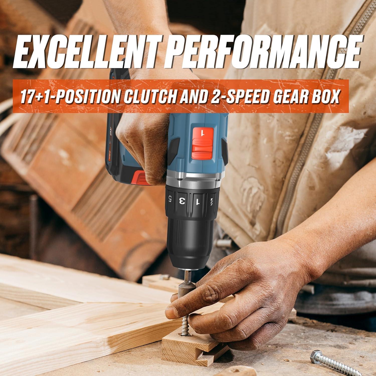 Taladro Atornillador Inalámbrico SENIX 20V Max 1/2" Motor Sin Escobillas