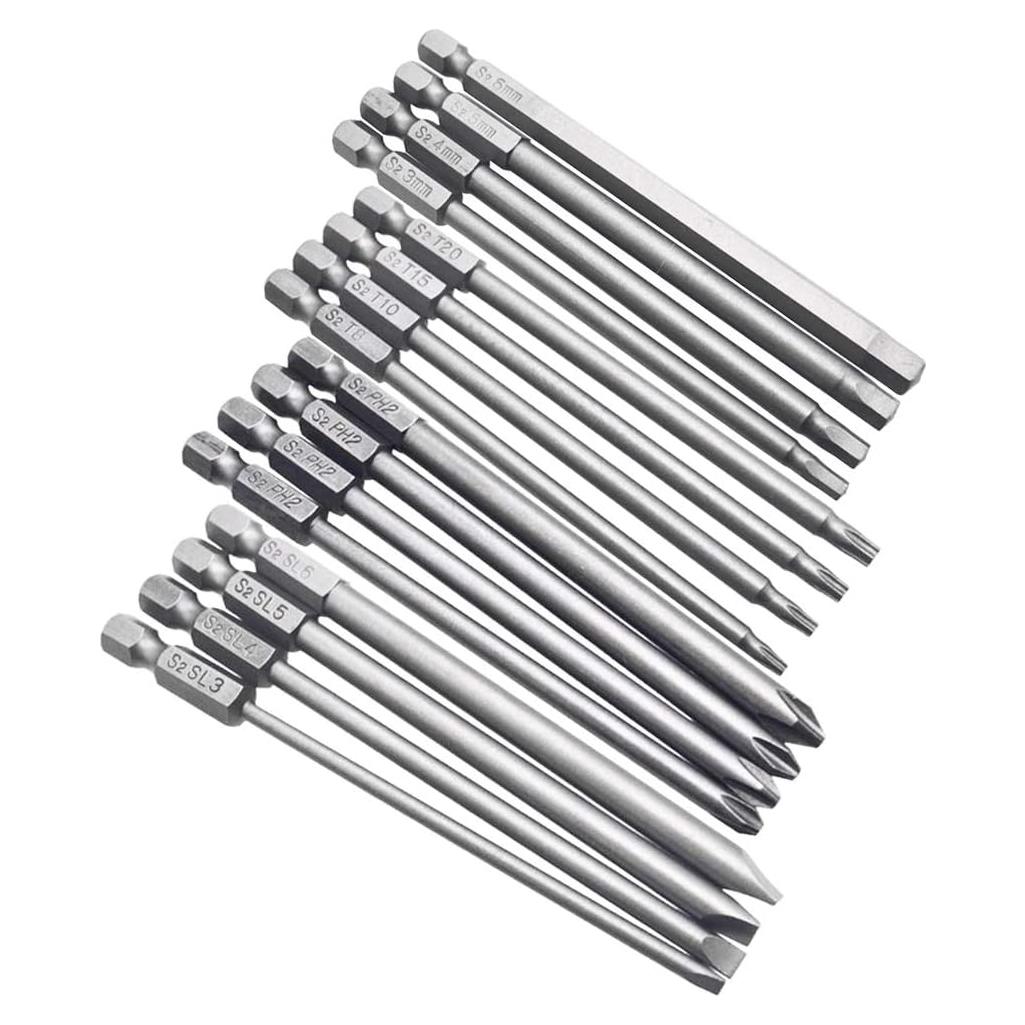 Juego de Puntas Magnéticas Yakamoz 16Pcs 4-en-1 Hexagonal 100mm