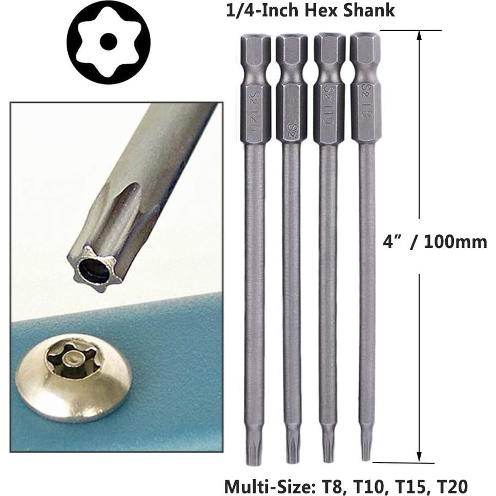 Juego de Puntas Magnéticas Yakamoz 16Pcs 4-en-1 Hexagonal 100mm