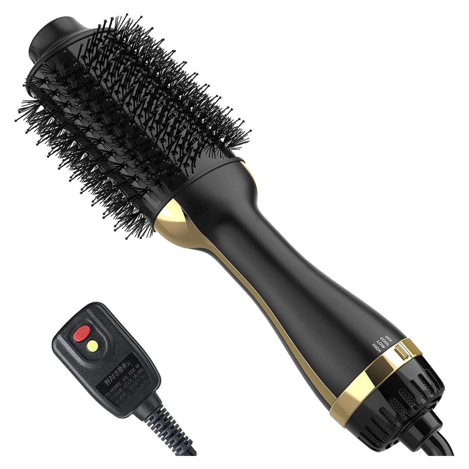 Cepillo Secador 4 en 1 Zhuhai SY-BD08 Negro Dorado