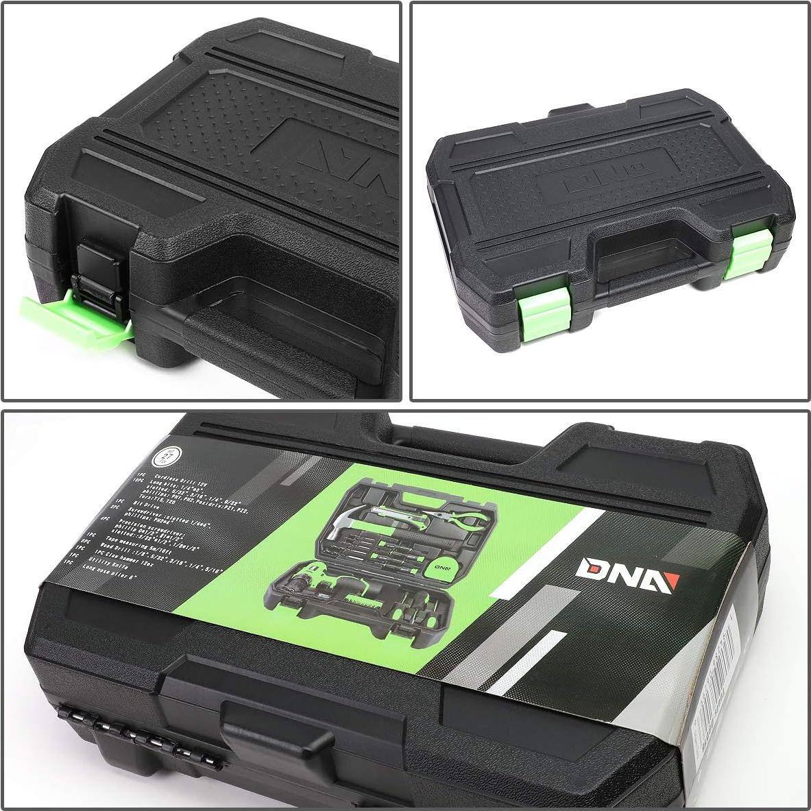 Kit de Herramientas 27 Piezas DNA MOTORING Taladro Inalámbrico 12V