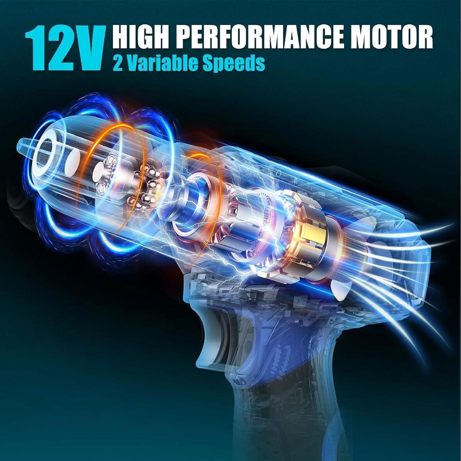 Kit de herramientas BlakHose 261 piezas con taladro 12V