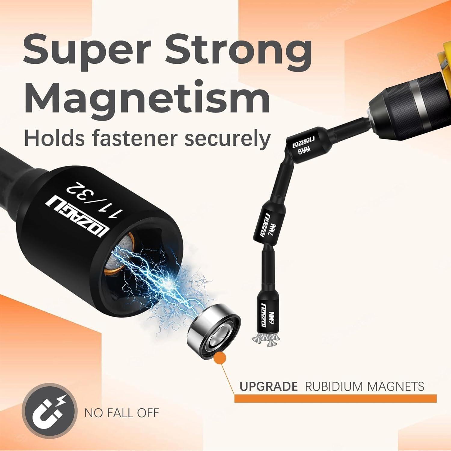 Juego de Destornillador Magnético LOZAGU 17PCS SAE y Métrico