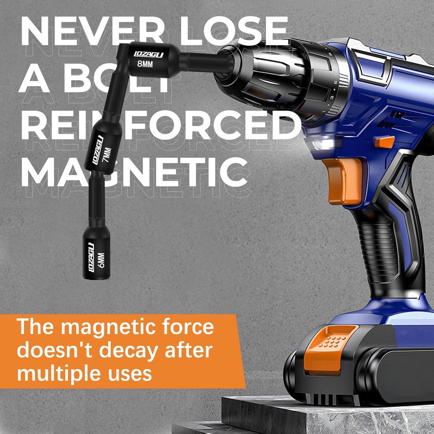 Juego de Destornillador Magnético LOZAGU 17PCS SAE y Métrico