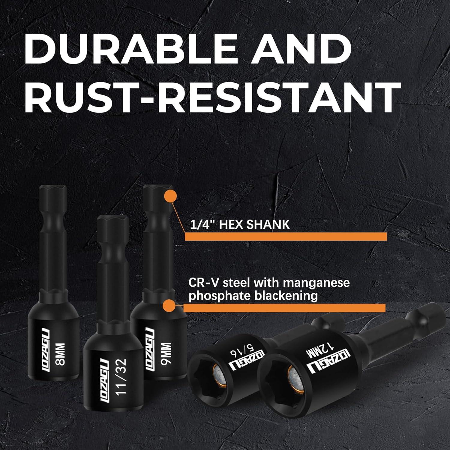 Juego de Destornillador Magnético LOZAGU 17PCS SAE y Métrico