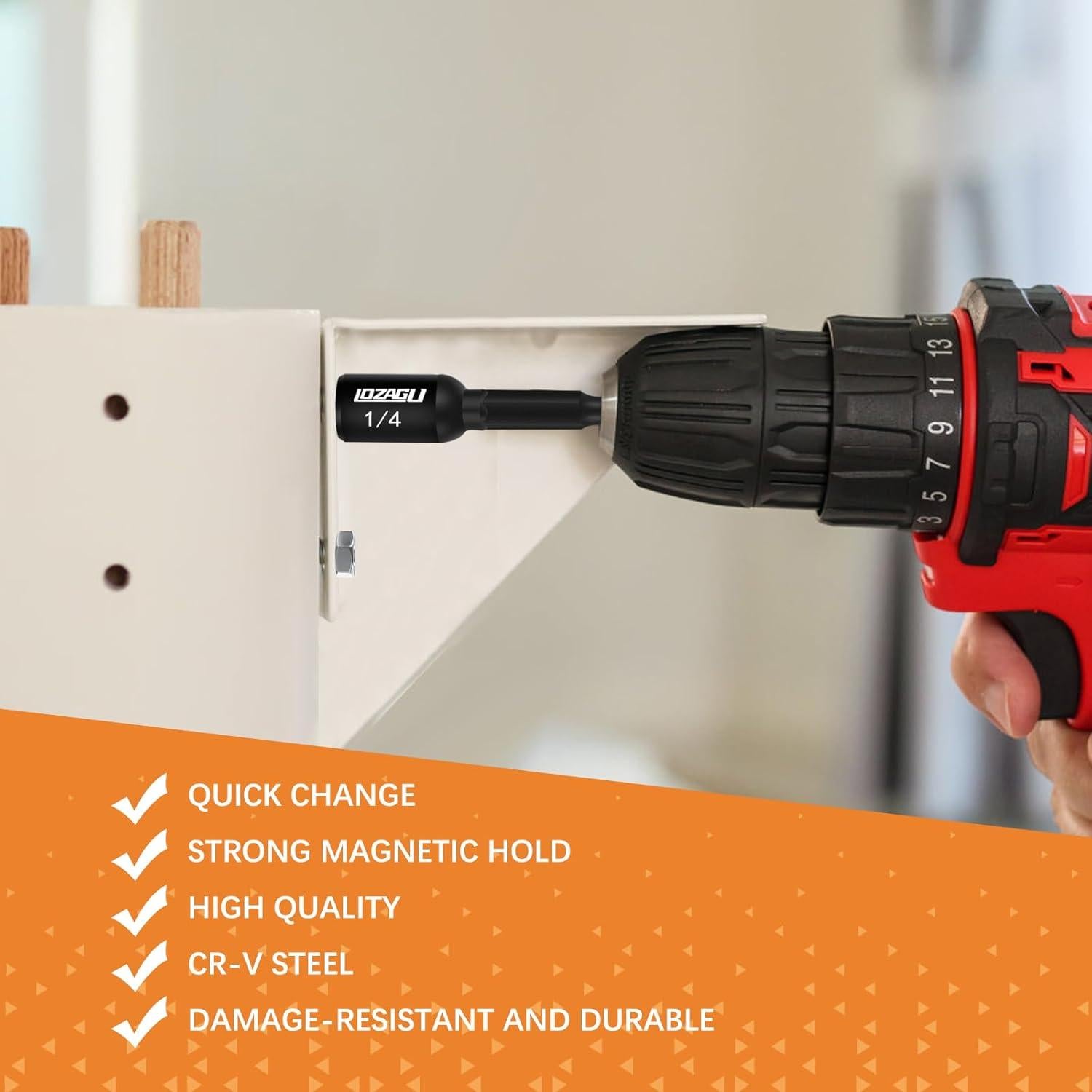 Juego de Destornillador Magnético LOZAGU 17PCS SAE y Métrico