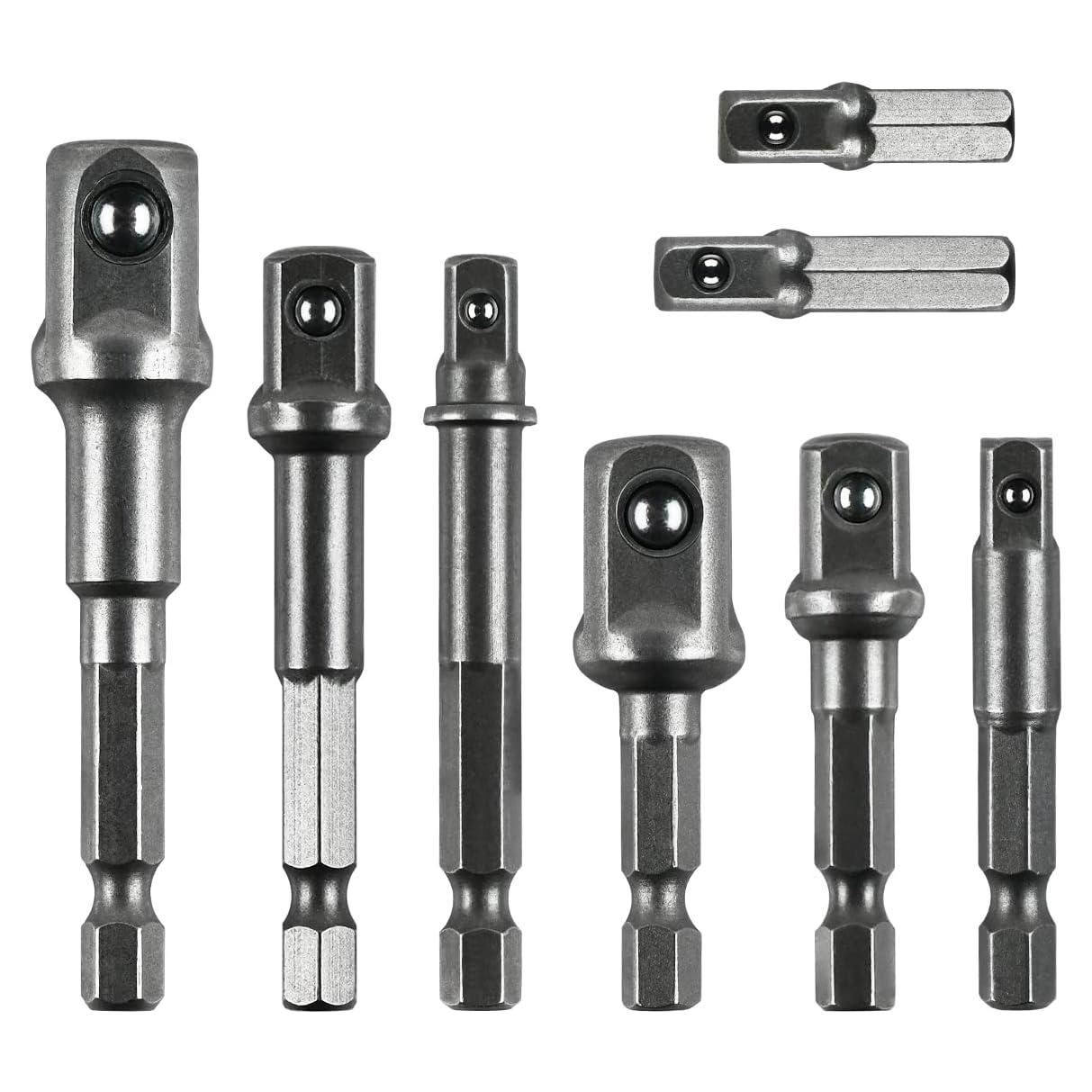 Juego de Adaptadores de Broca 8 Piezas Yuntop 1/4" 3/8" 1/2"