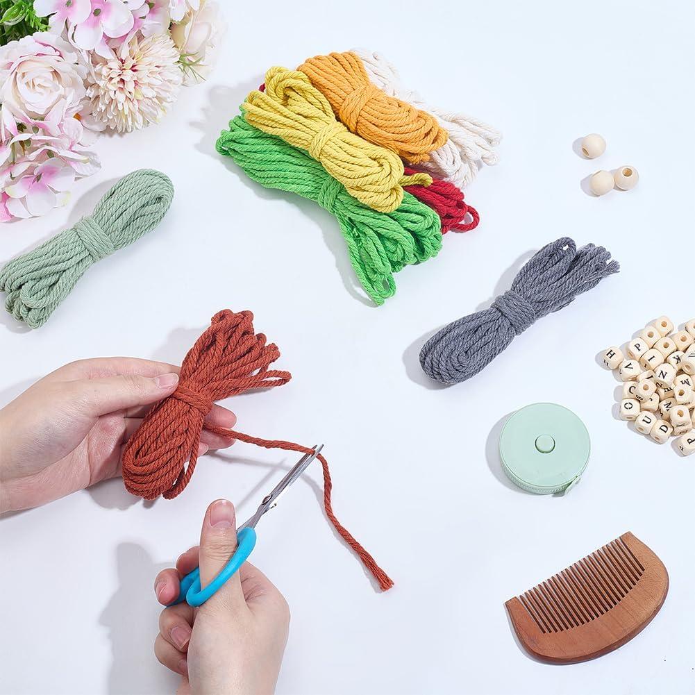 Kit de llavero de macramé DIY ACRNIGHEET 10 piezas para adultos