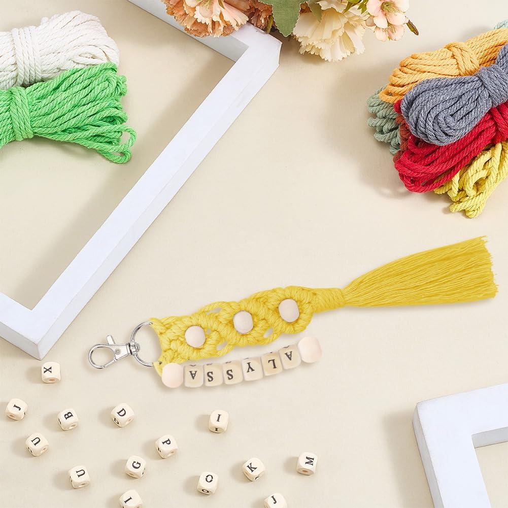 Kit de llavero de macramé DIY ACRNIGHEET 10 piezas para adultos