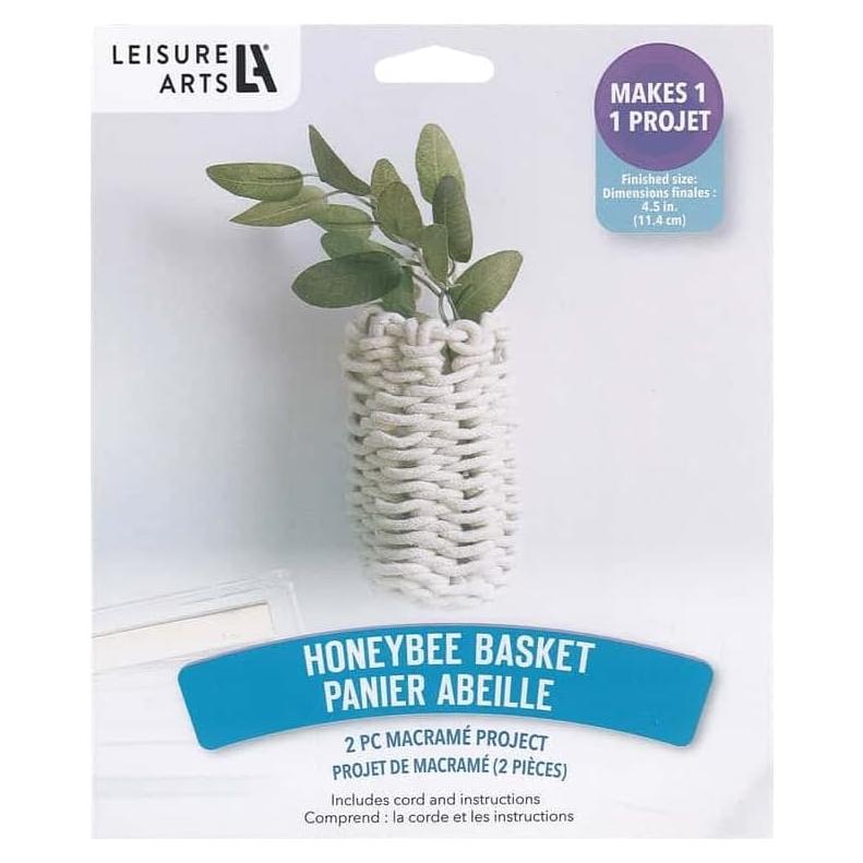 Kit de Macramé Honeybee Basket Leisure Arts para Adultos