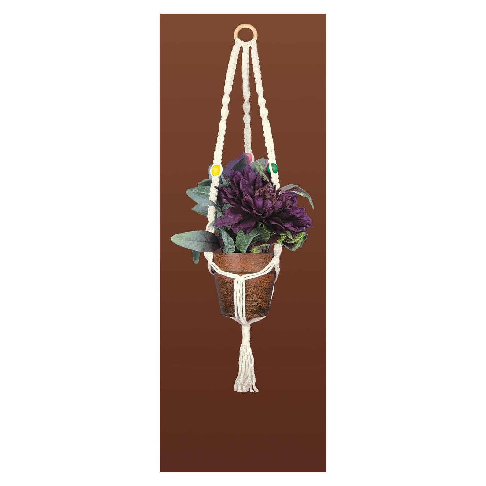 Kit de Macramé para Colgar Plantas Design Works 10x60 cm