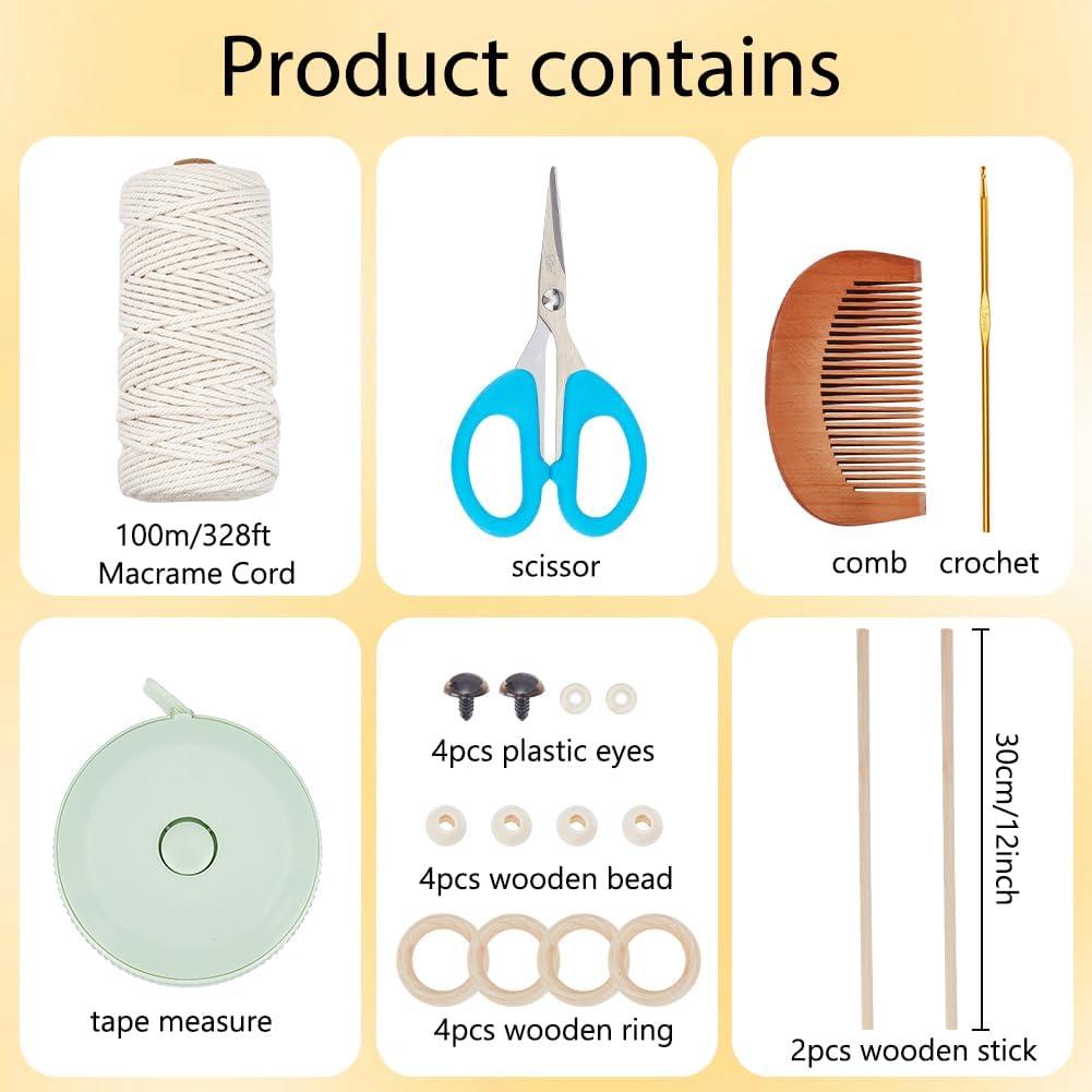 Kit de Macramé BEUNITONE para Adultos - 2 Juegos con Tutorial