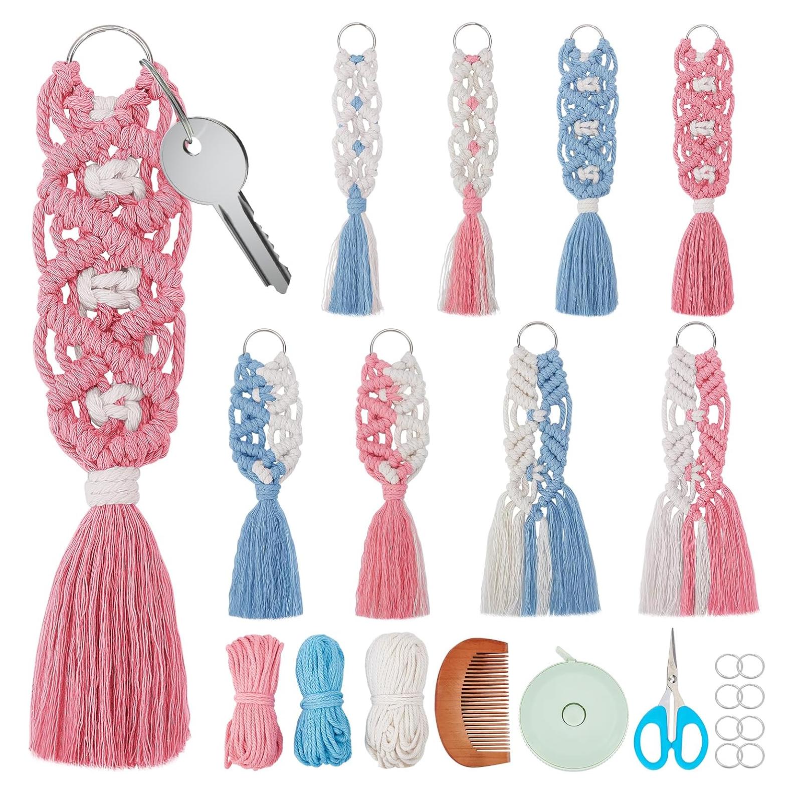 Kit de Llaveros de Macramé ACRNIGHEET 10 Piezas Multicolor