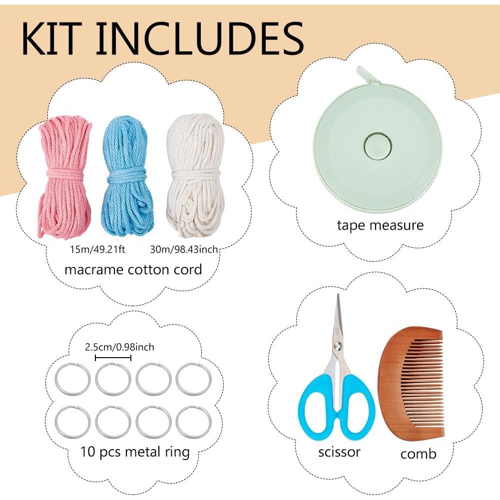 Kit de Llaveros de Macramé ACRNIGHEET 10 Piezas Multicolor