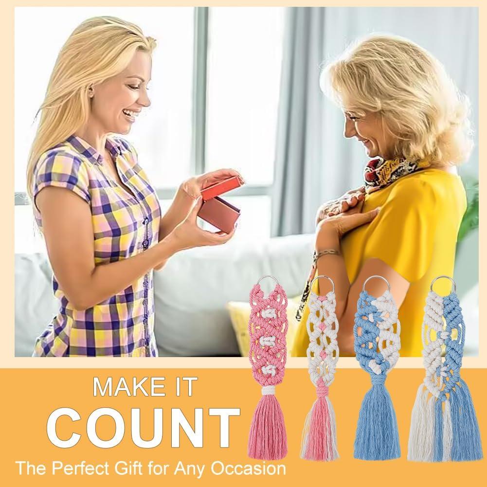 Kit de Llaveros de Macramé ACRNIGHEET 10 Piezas Multicolor