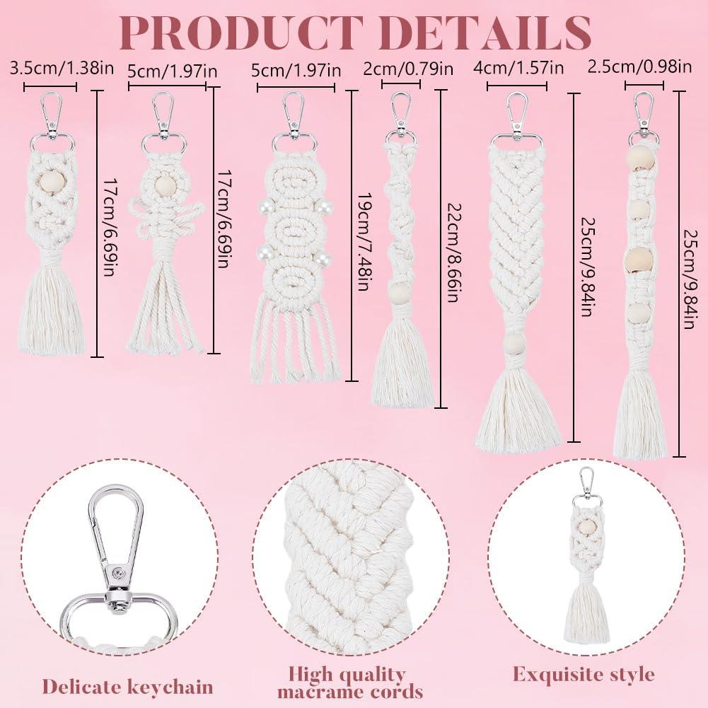 Kit de Llaveros de Macramé BEUNITONE para Principiantes DIY