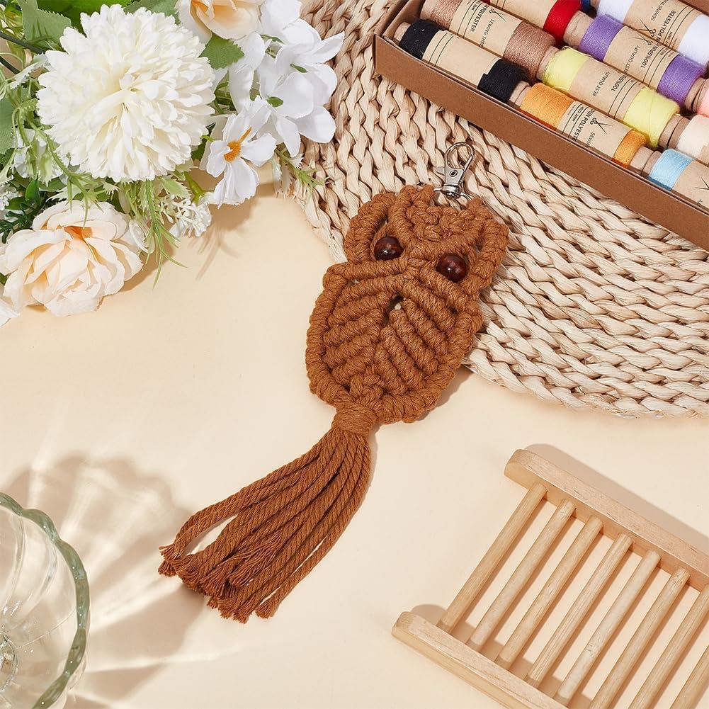 Kit de Llavero de Macramé Boho ACRNIGHEET - 6 Piezas