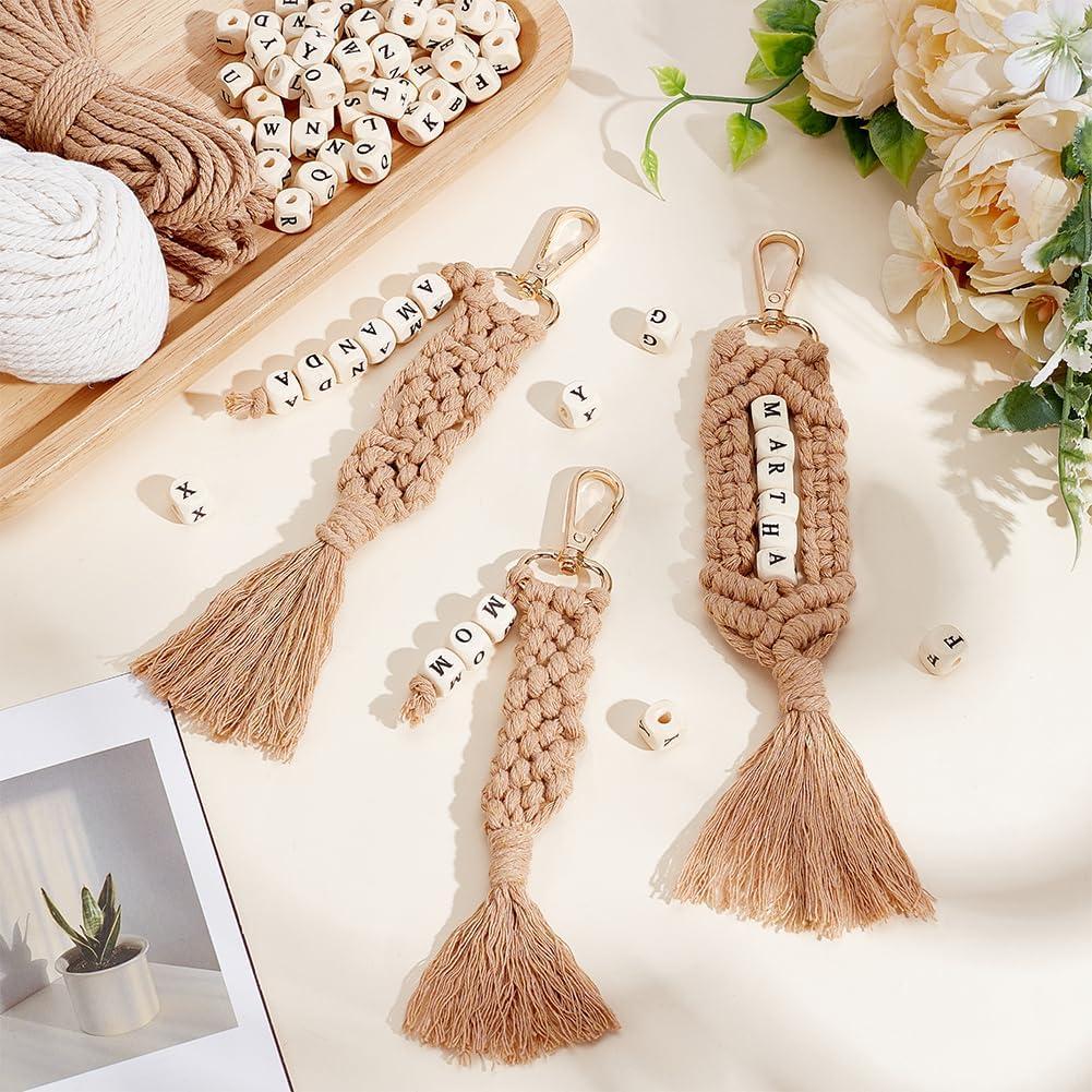 Kit de Llaveros de Macramé BEUNITONE para Principiantes - Boho