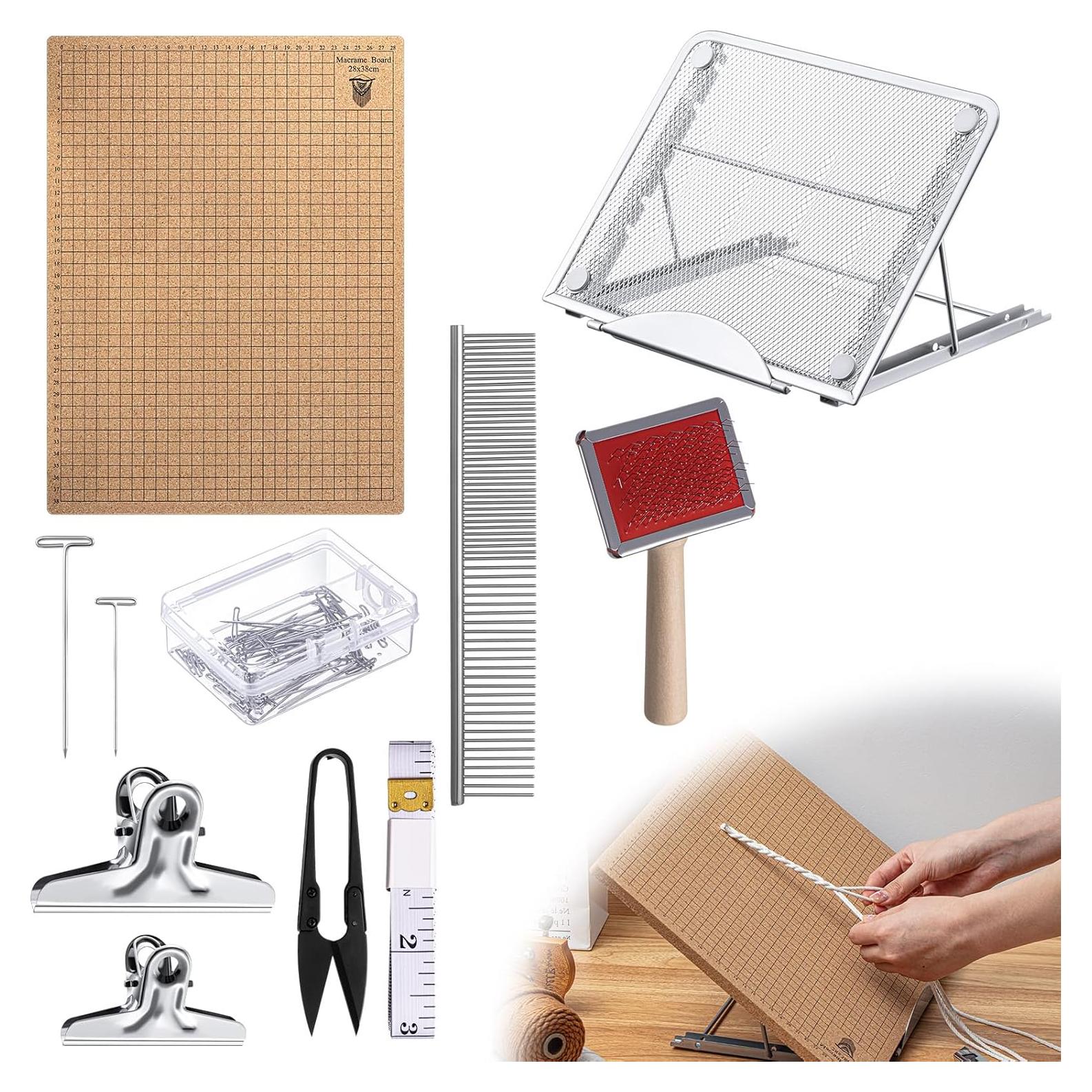 Kit de Macramé 108 Pcs Tandefio con Tablero y Soporte Ajustable