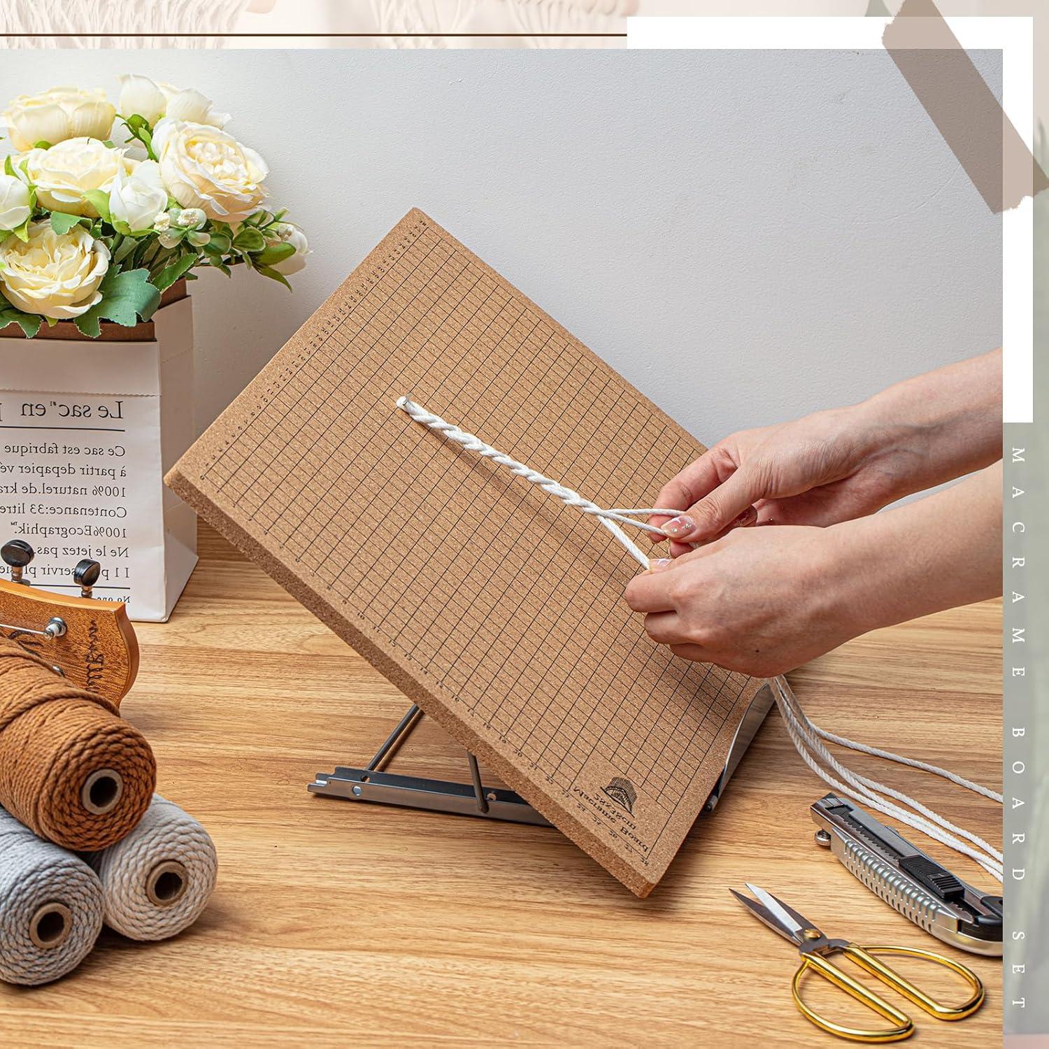 Kit de Macramé 108 Pcs Tandefio con Tablero y Soporte Ajustable