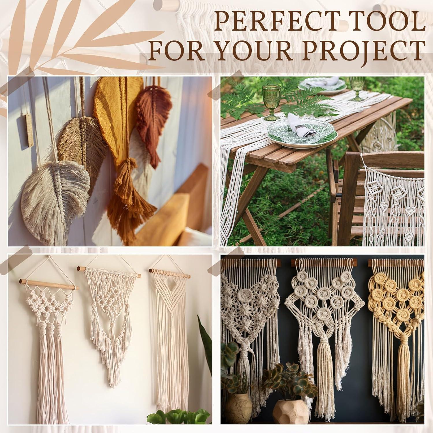 Kit de Macramé 108 Pcs Tandefio con Tablero y Soporte Ajustable