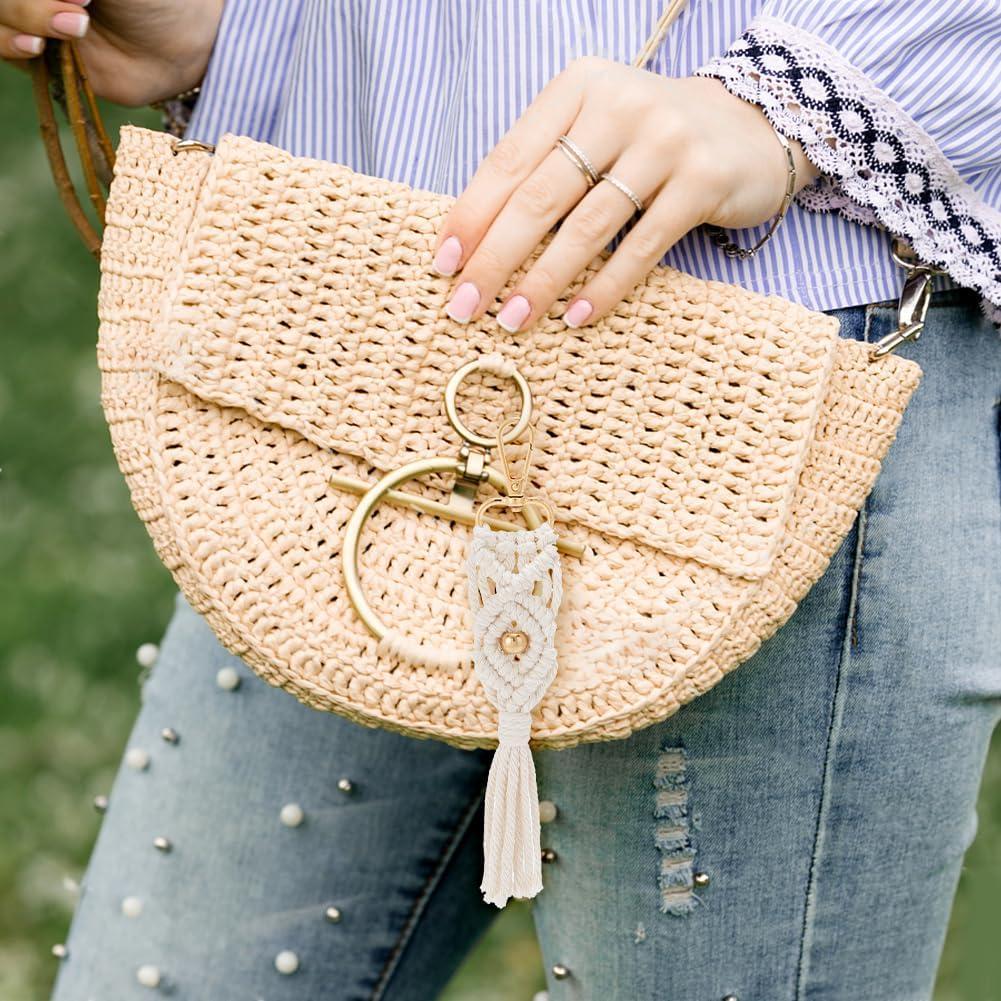 Kit de Llaveros de Macramé INFUNLY - 7 Diseños Bohemios