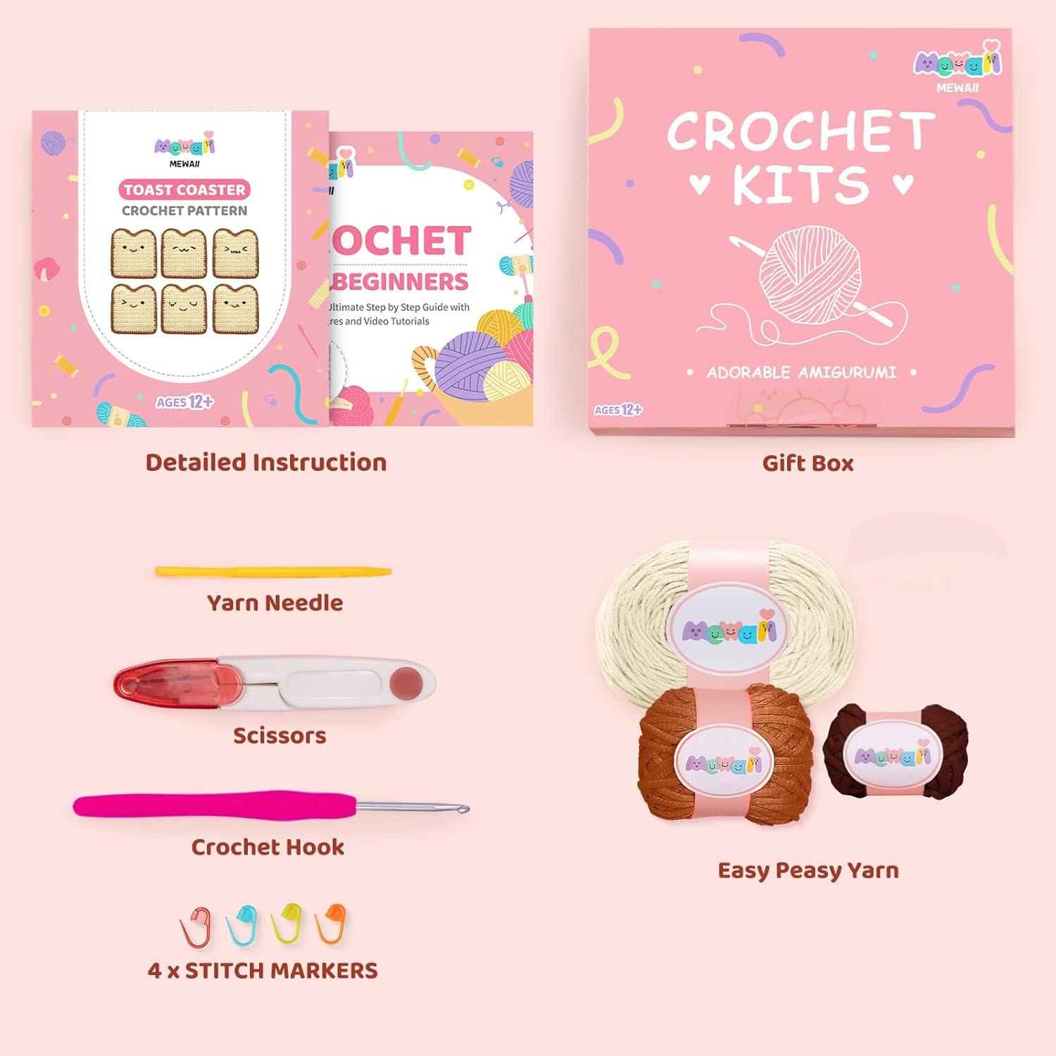 Kit de Crochet Mewaii para Principiantes con Hilo Ecológico