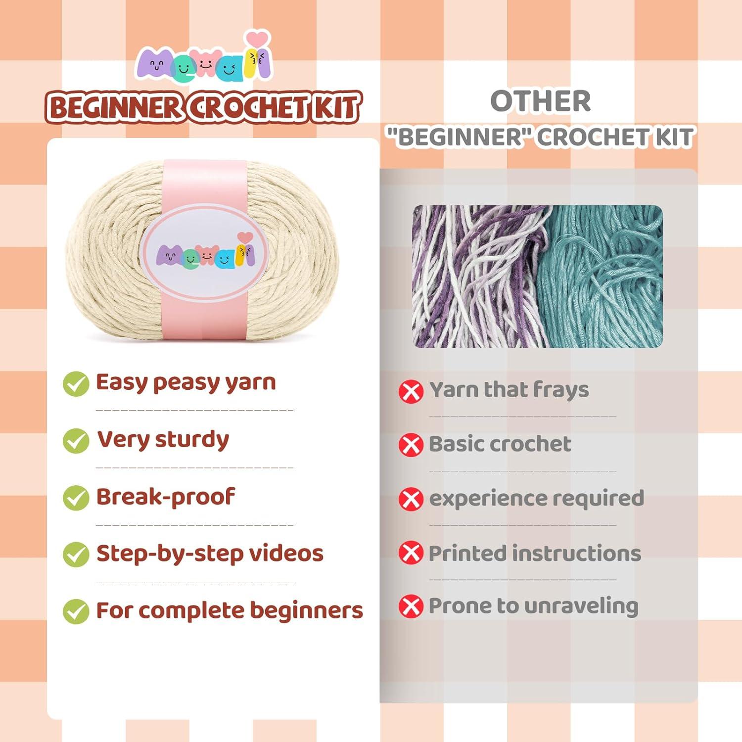 Kit de Crochet Mewaii para Principiantes con Hilo Ecológico