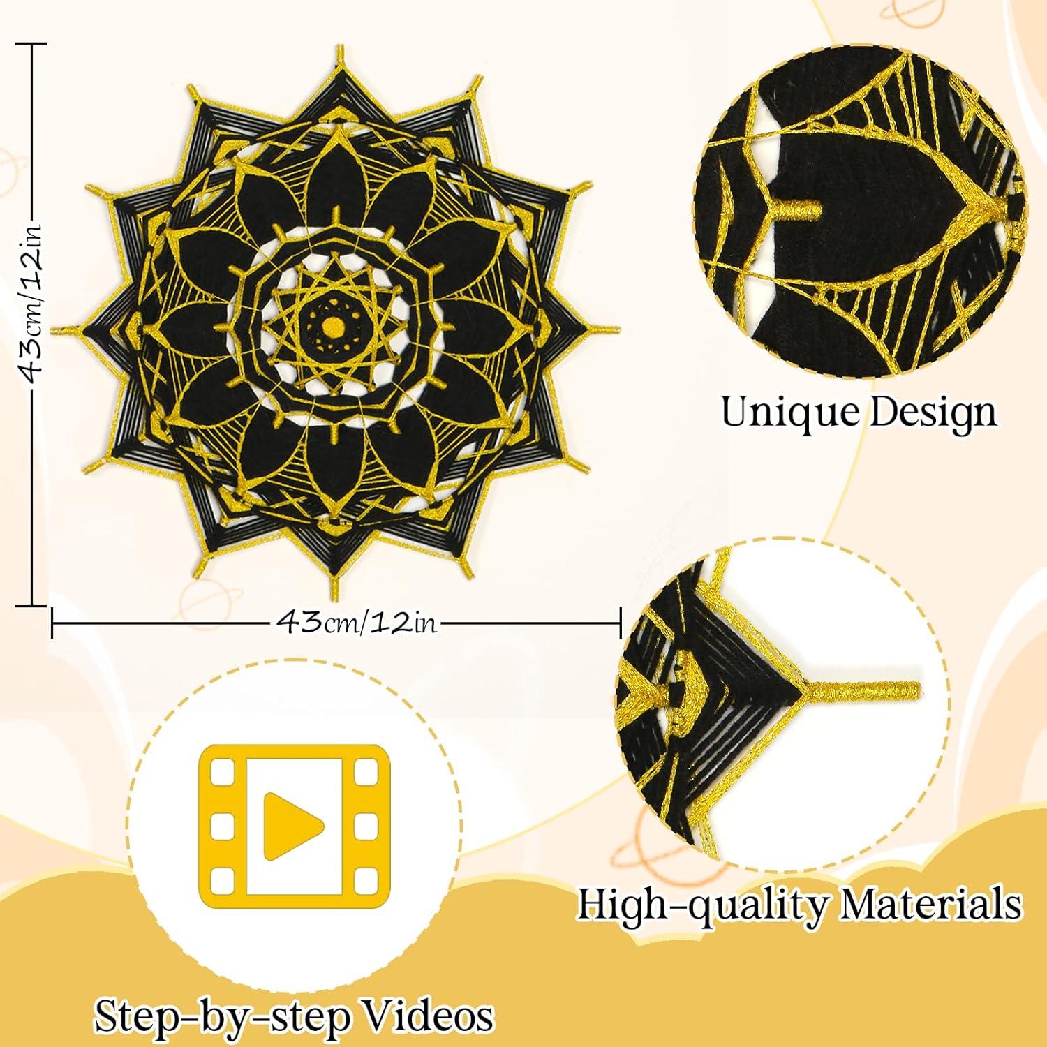 Kit de Crochet Mandala DEMIUKO para Principiantes - 20 Piezas