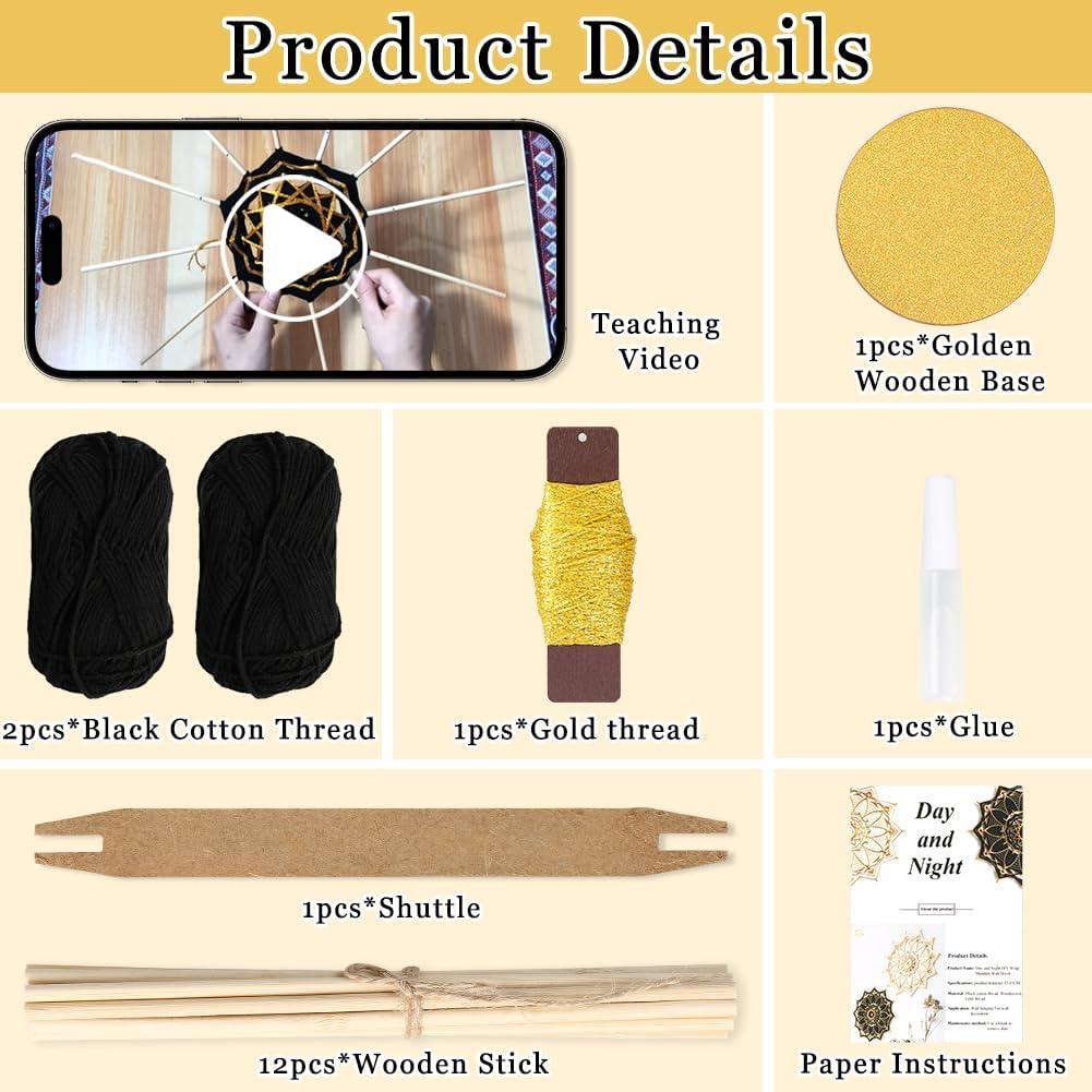 Kit de Crochet Mandala DEMIUKO para Principiantes - 20 Piezas