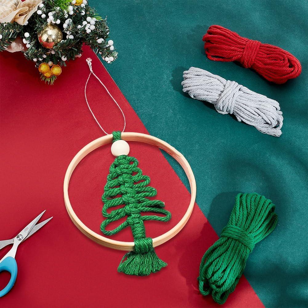 Kit de Macramé ACRNIGHEET para Árbol de Navidad - 6 Piezas