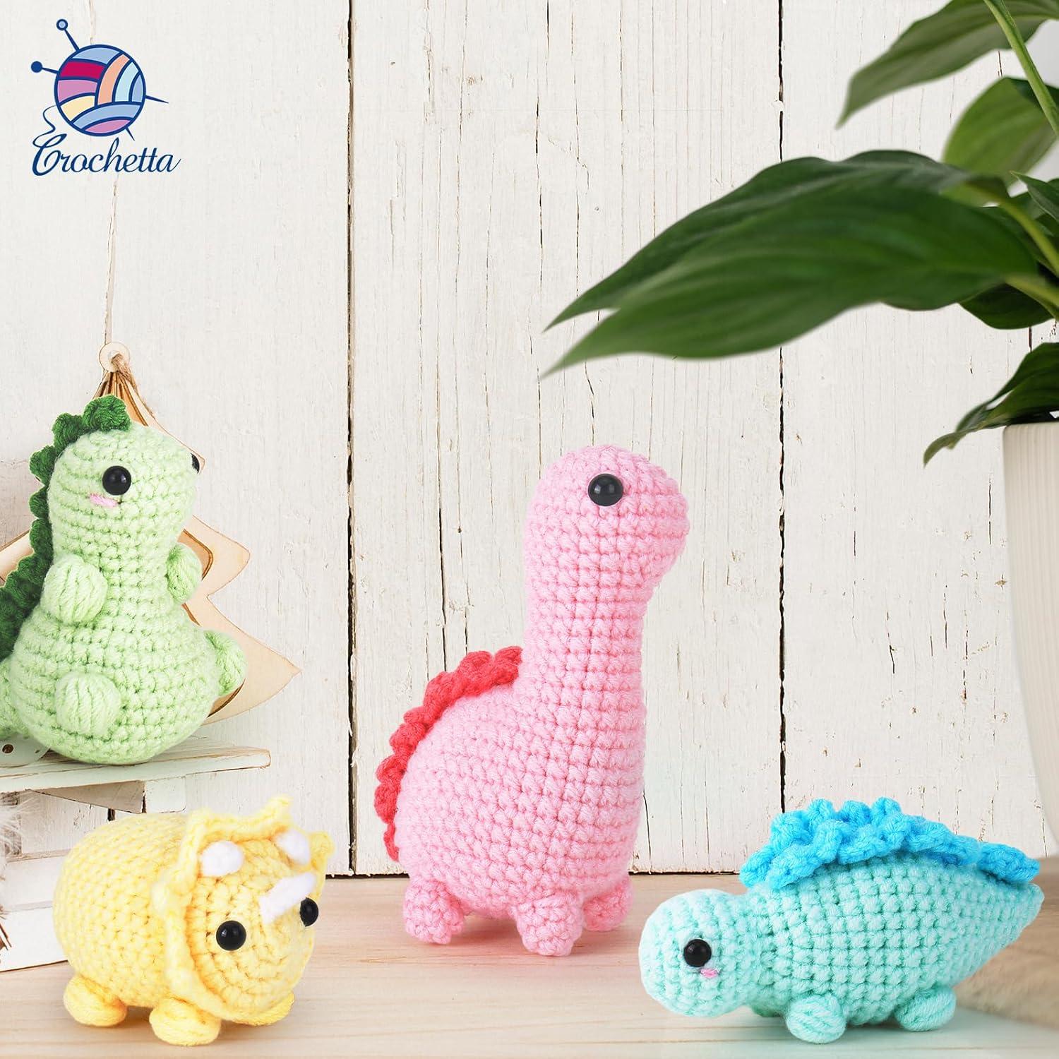 Kit de Crochet Dinosaurios Crochetta para Principiantes - 29 Piezas