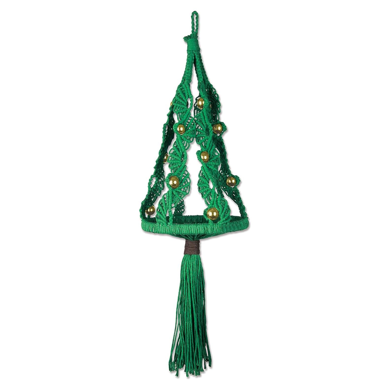 Kit de Macramé Árbol de Navidad Design Works 20x61 cm