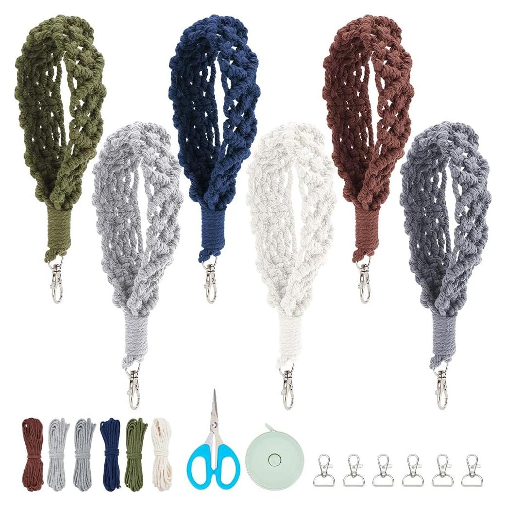 Kit de Llavero de Macramé BEUNITONE Multicolor para DIY