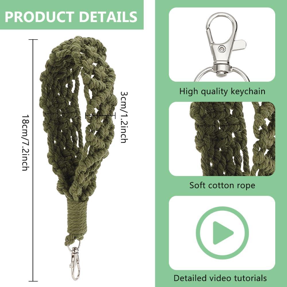 Kit de Llavero de Macramé BEUNITONE Multicolor para DIY