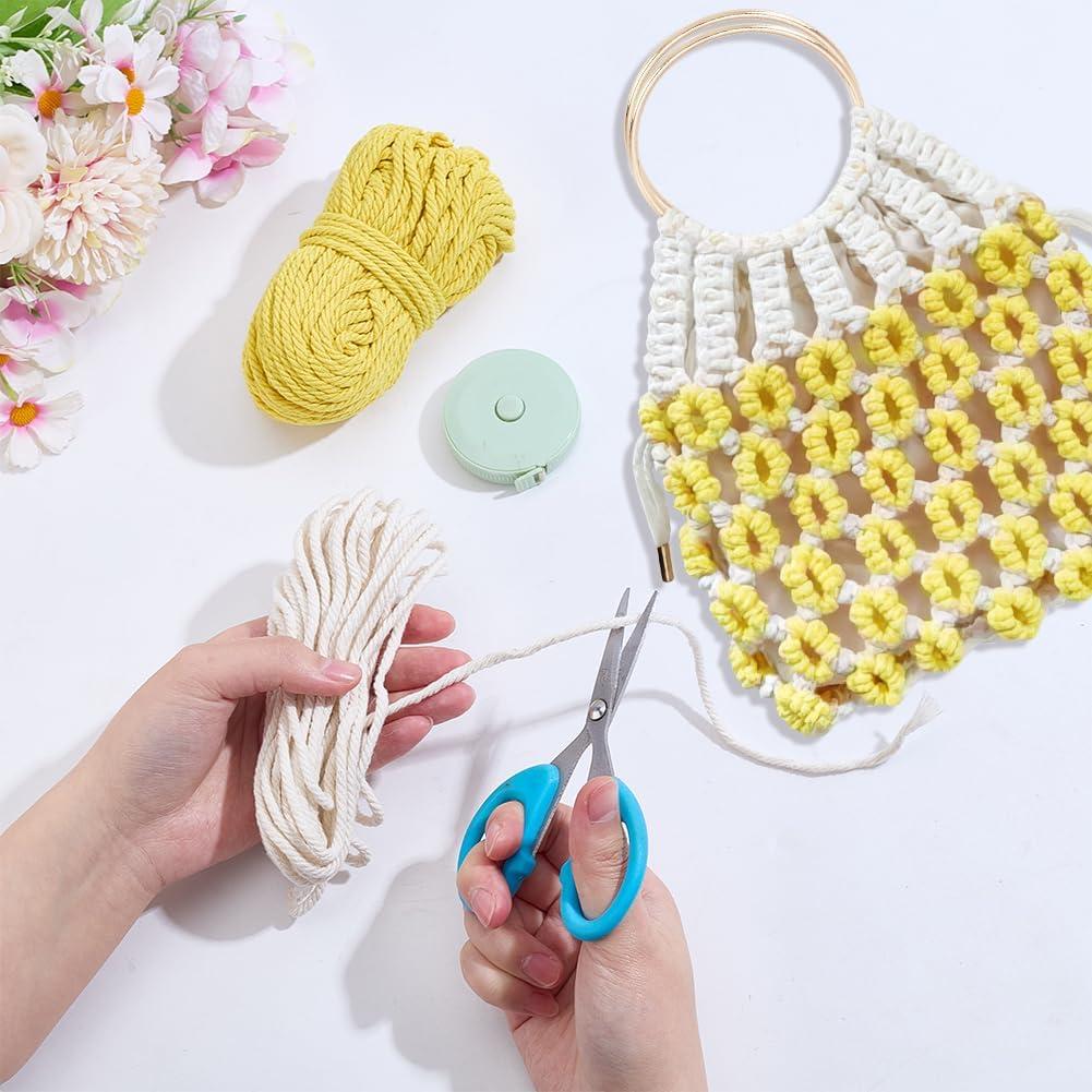 Kit de Bolsa de Macramé DIY BEUNITONE - Boho Floral Algodón