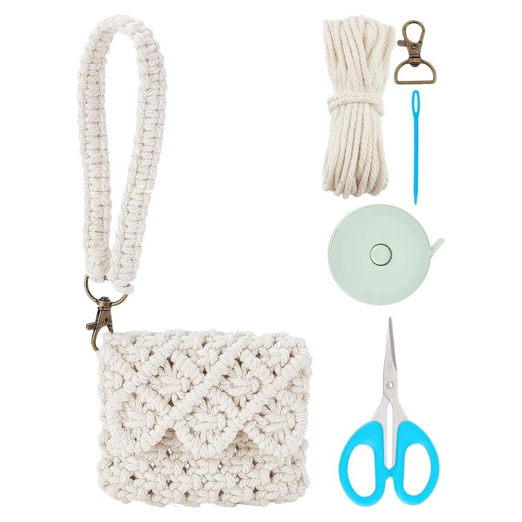 Kit de Macramé DIY WEBEEDY Billetera con Lanyard 30m