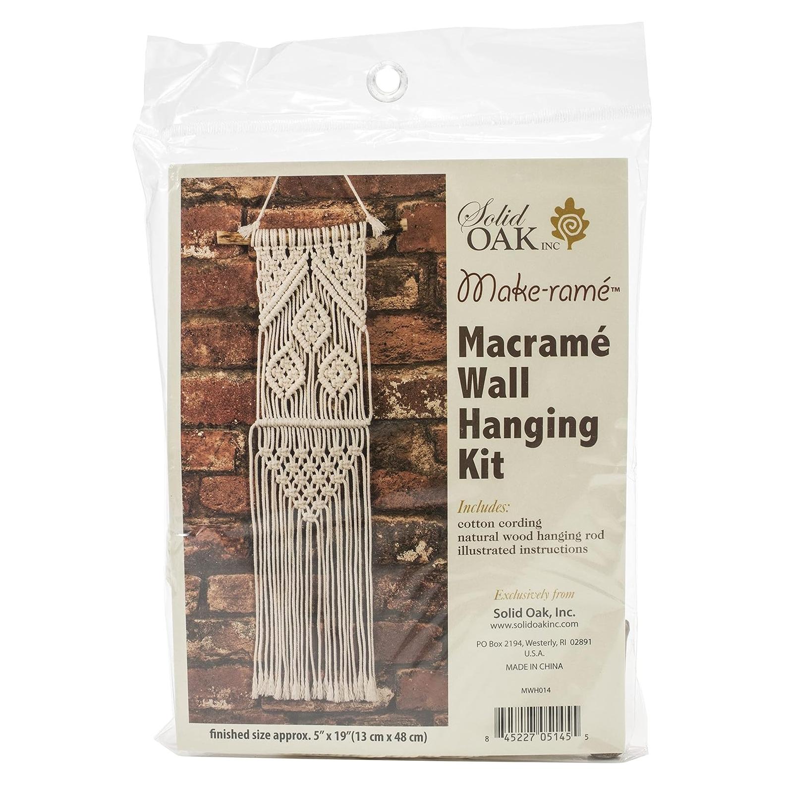 Kit de Macramé Pequeño Roble Sólido Floral - 1 Pieza