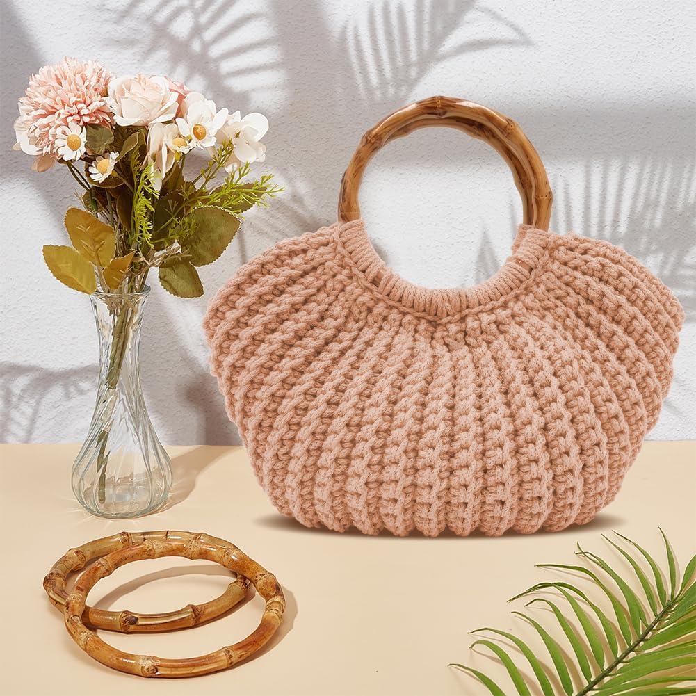 Kit de Bolsa de Crochet ACRNIGHEET Khaki para Principiantes