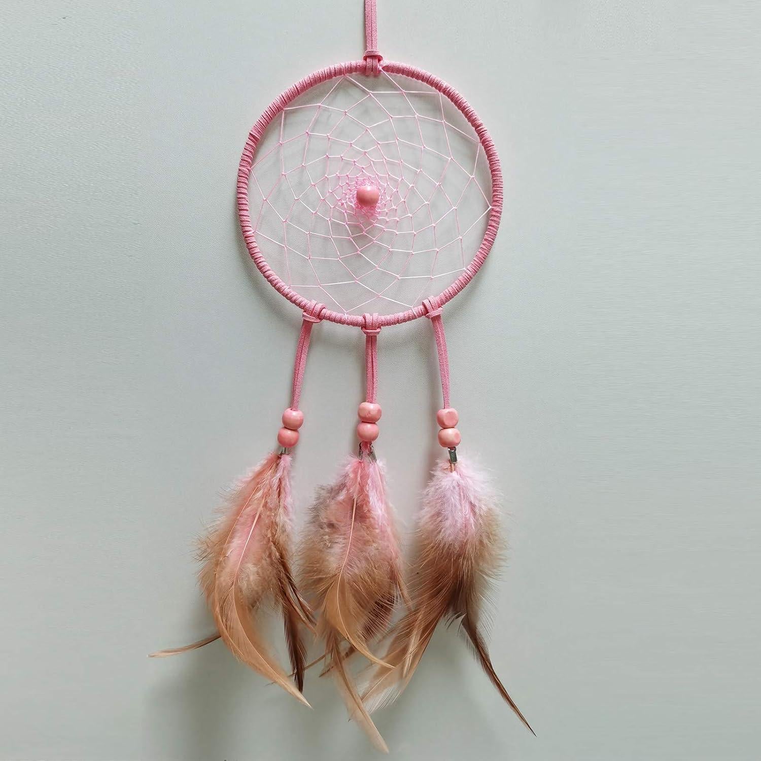 Kit de Atrapasueños DIY FANDOL 12cm Rosa para Principiantes