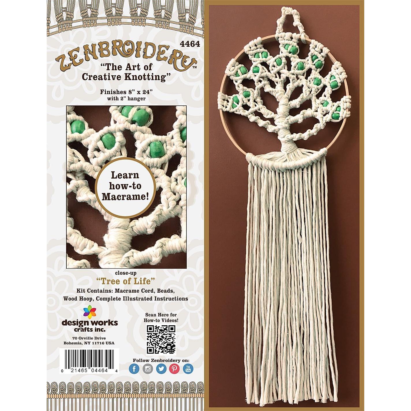Kit de Macramé Zen Tree Of Life Design Works 60.96x20.32cm