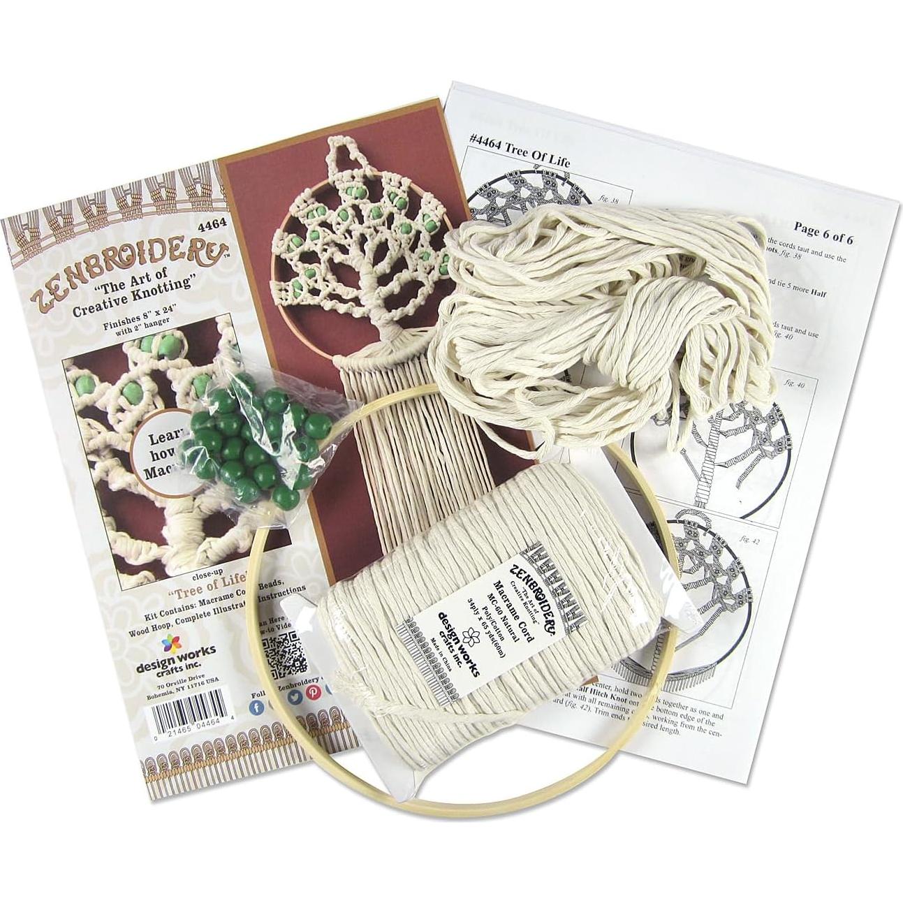 Kit de Macramé Zen Tree Of Life Design Works 60.96x20.32cm