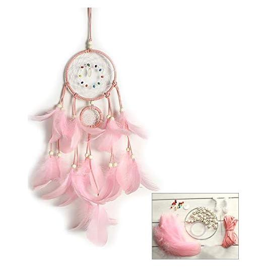 Kit de Atrapasueños DIY FANDOL - Rosa, 11cm y 5cm