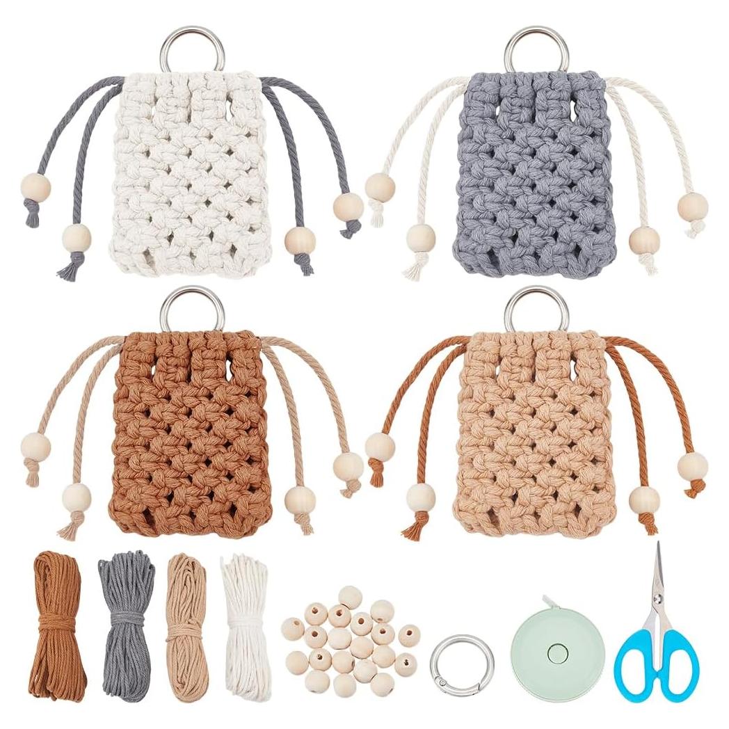 Kit de Macramé BEUNITONE para Principiantes - Funda de Auriculares DIY