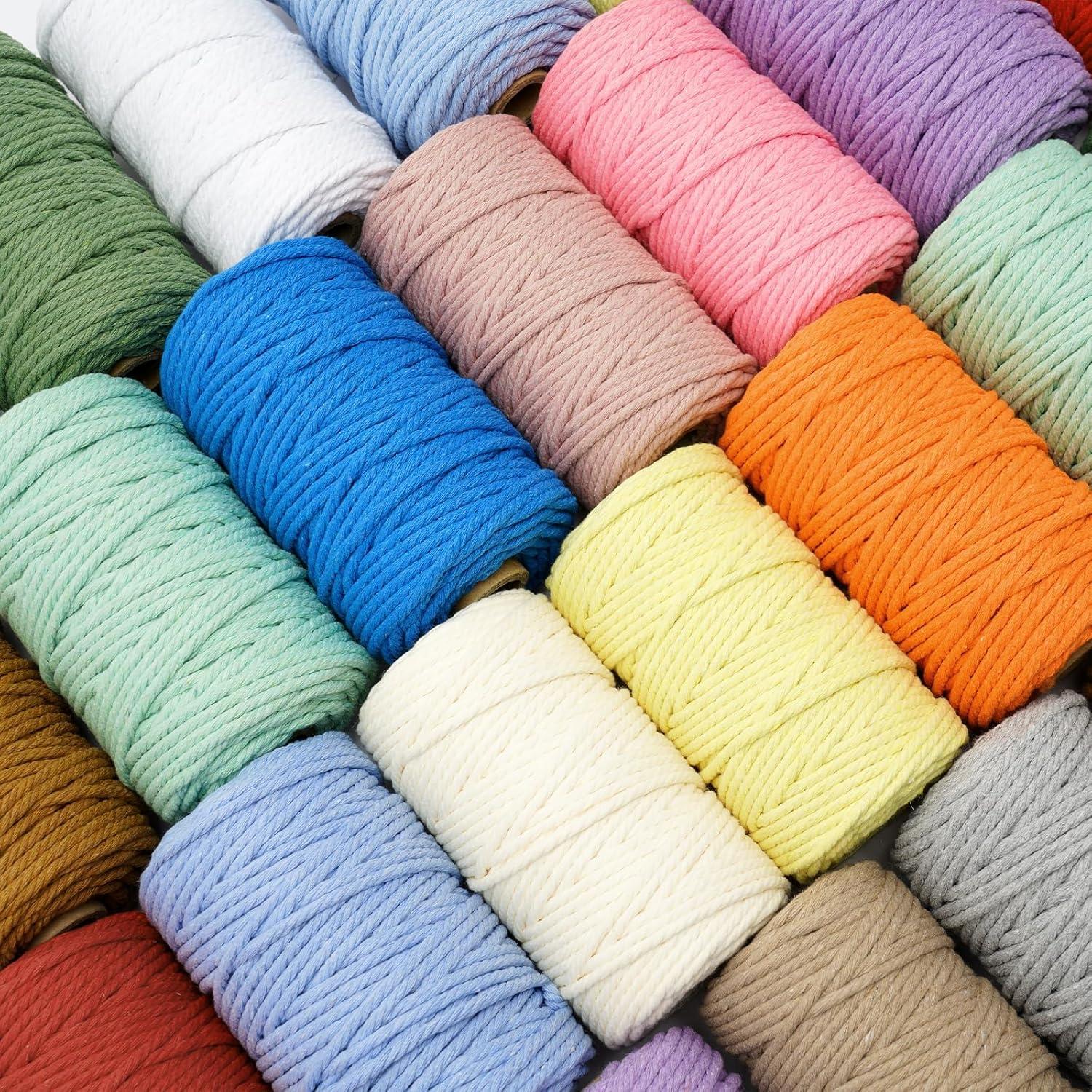 Cuerda de Macramé Blanca 3mm - Kit 3 Rollos 149.9m Algodón