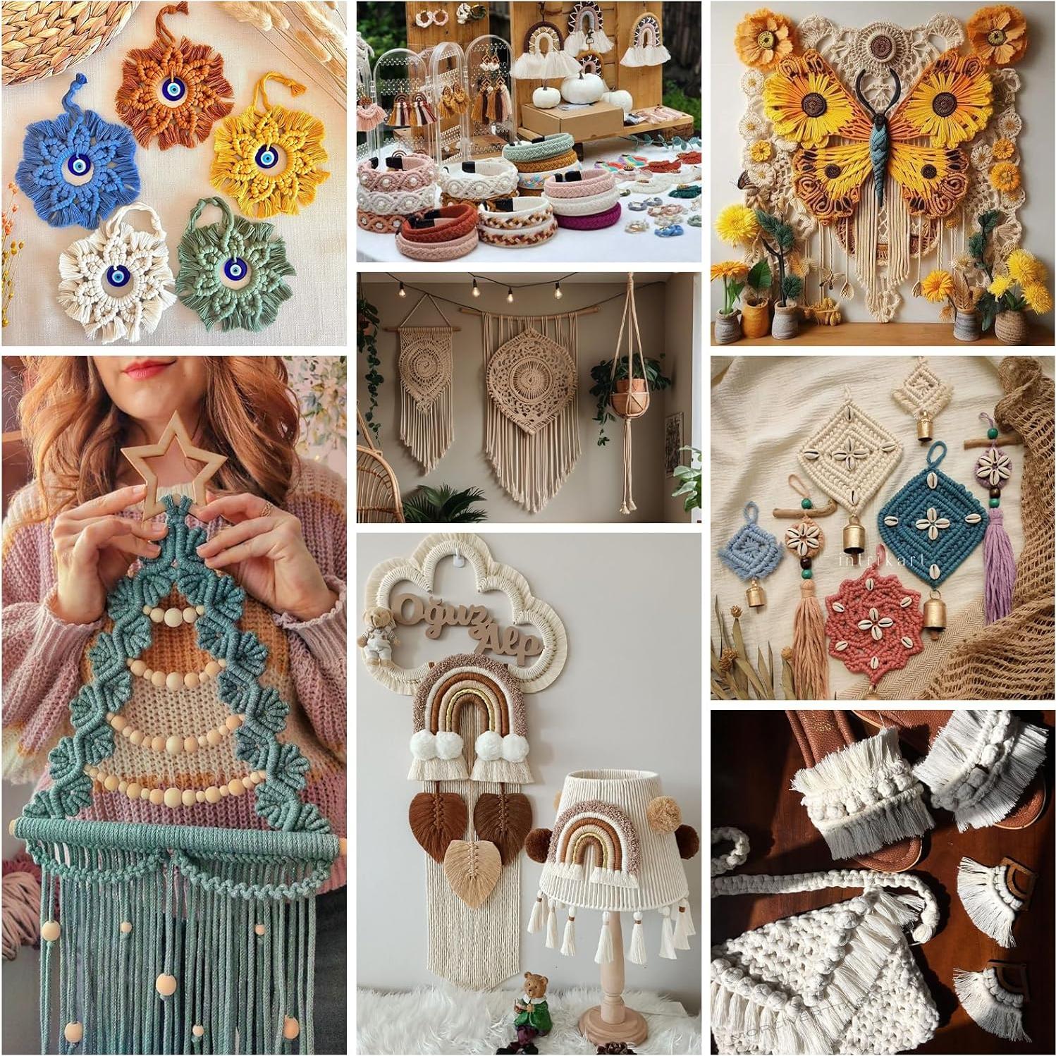 Cuerda de Macramé Blanca 3mm - Kit 3 Rollos 149.9m Algodón