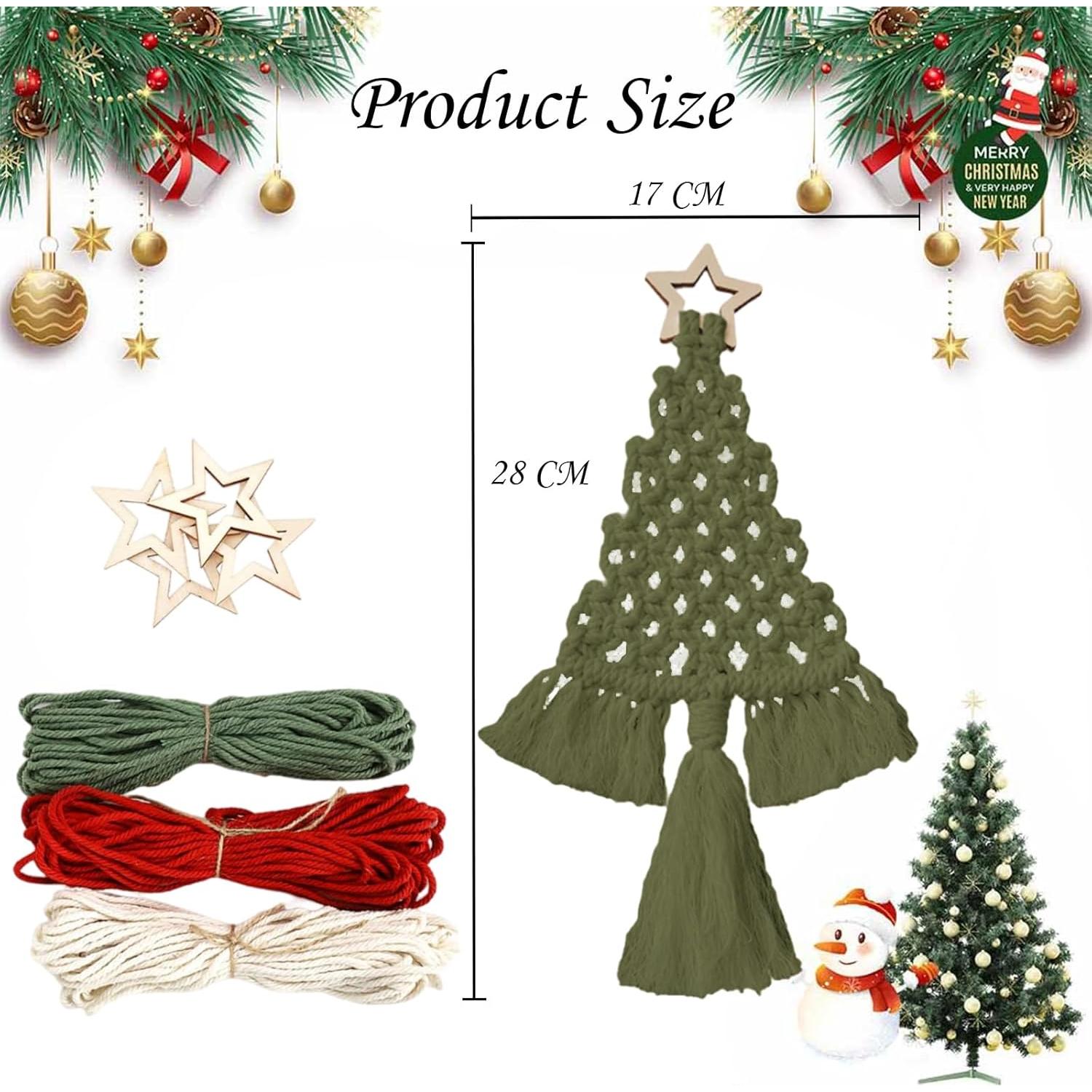 Kit de Macramé Navidad Ncozwo 3 Piezas Adornos Colgantes