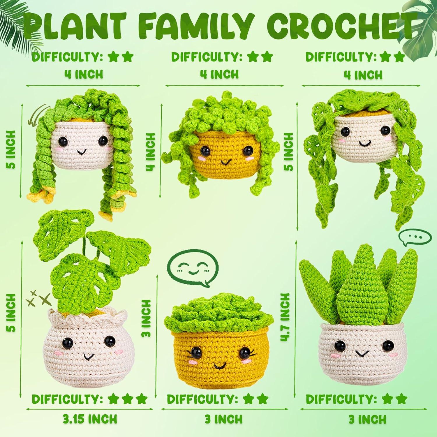 Kit de Crochet Magimuse Monstera para Principiantes - 7 Colores