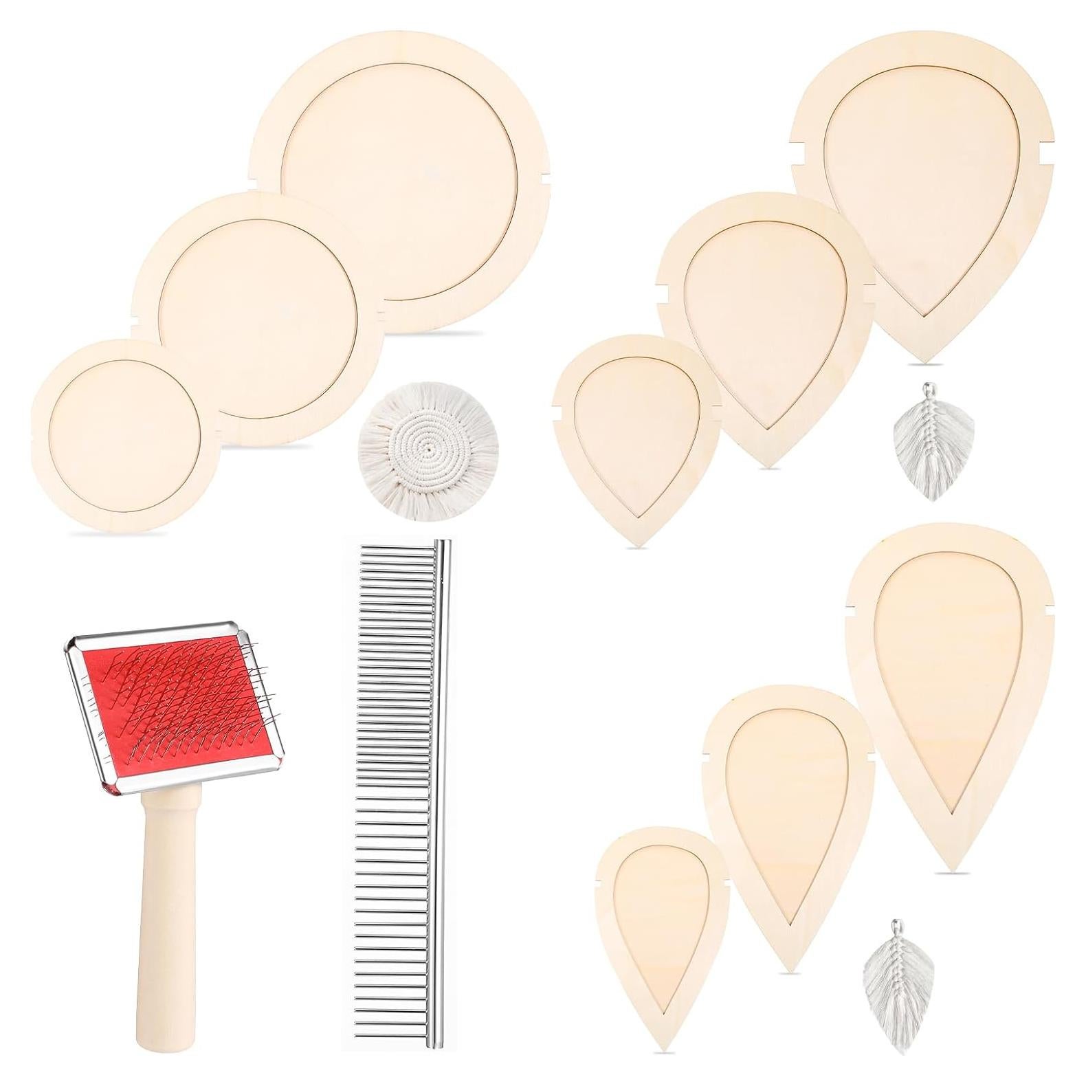 Juego de Plantillas de Macramé 11 Pcs Ubamdom - Madera y Acero