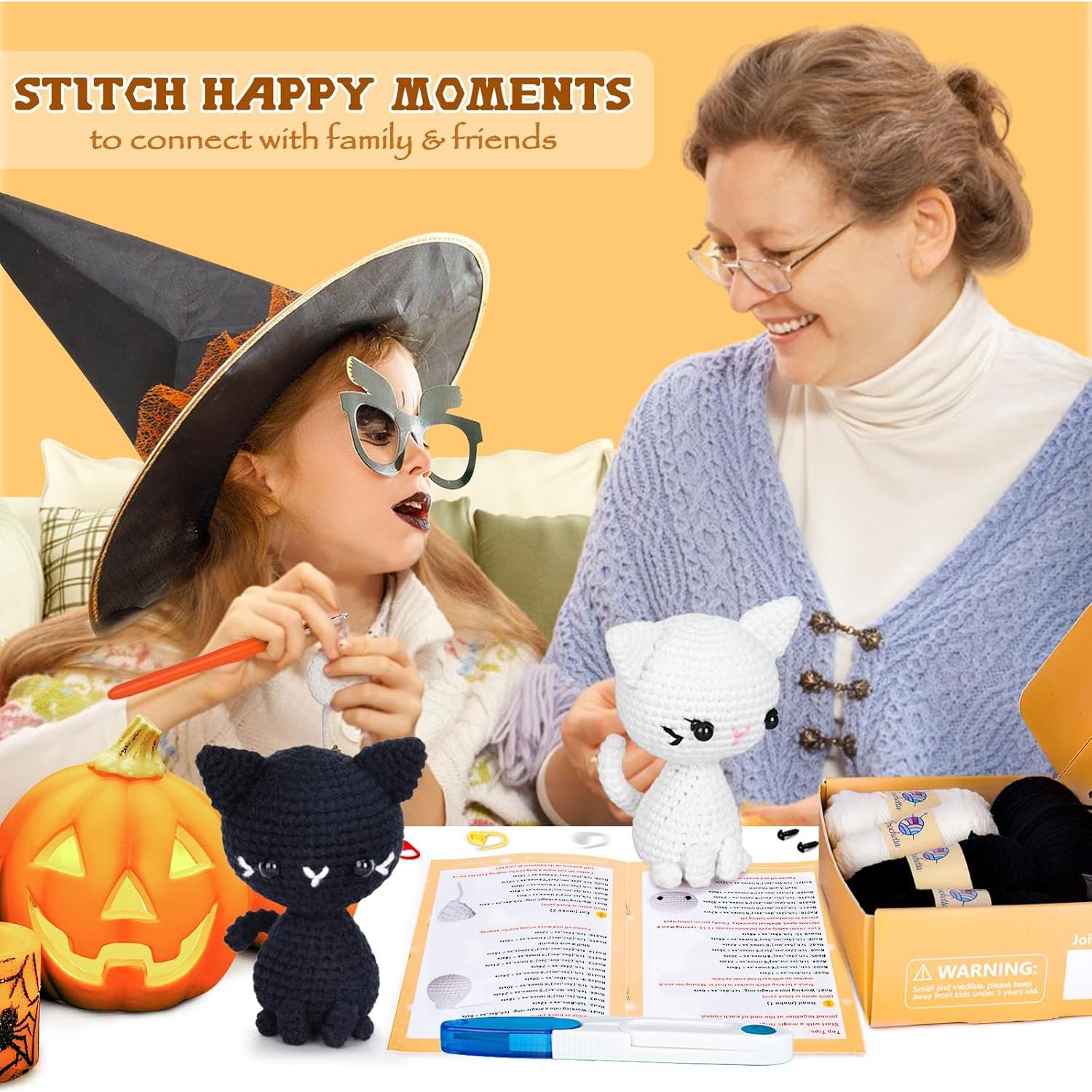 Kit de Crochet Crochetta para Principiantes - Gatos Mágicos